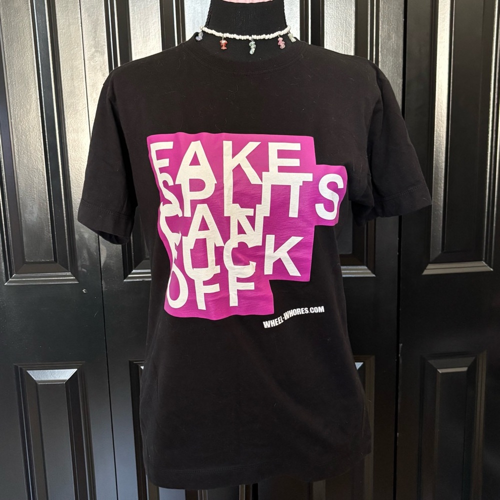 Black T-Shirt with Pink Graphic